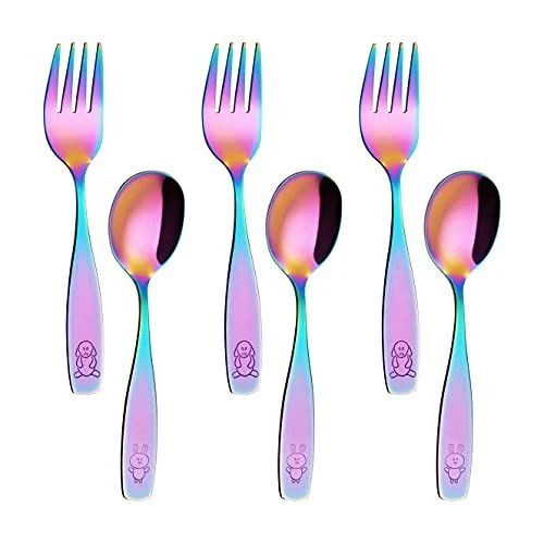 ANNOVA Kids Silverware Children's Safe Flatware Set Stainless Steel - Childre...
