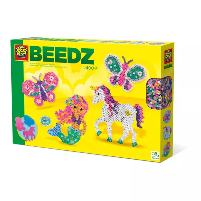 SES CREATIVE Beedz Kinder Aufbügeln Perlen Fantasie Welt Mosaik Kit, 2400 Perlen