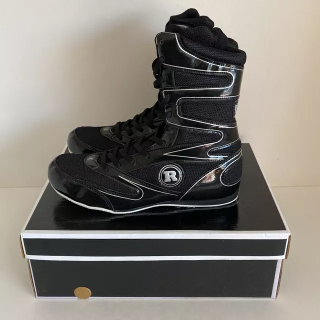 Ringside Undefeated Black Boxing Wrestling Boots Shoes High Top Size US 9 EU 42