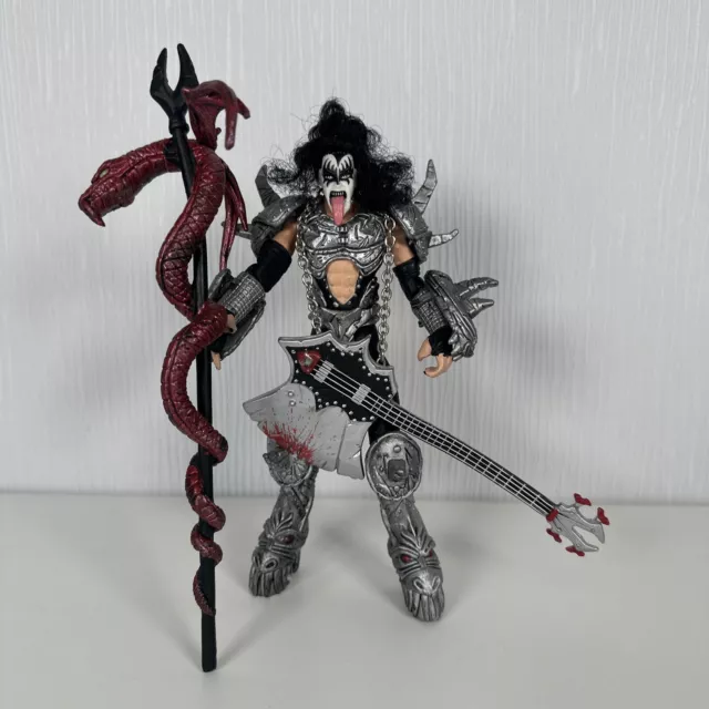 McFarlane Toys KISS Gene Simmons 1997 Ultra Action Figure Snake Battle Staff