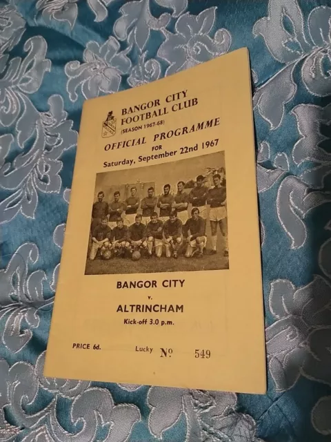 Bangor City vs Altrincham 67/8 Cheshire League