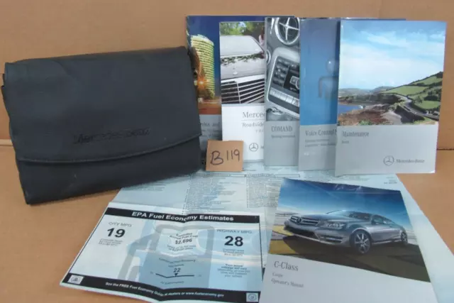 2012 Mercedes Benz C Class Operator Owners Manual Set With Leather Case OEM
