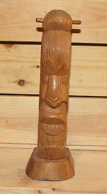 Vintage African hand carving wood tribal figurine 2