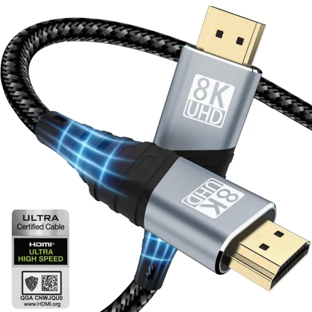 1 mt. Cavo HDMI 8K ad alta velocità intrecciato supporto HDR