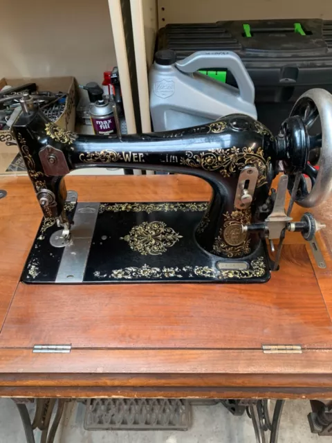 Antique vintage Wertheim Treadle Sewing Machine