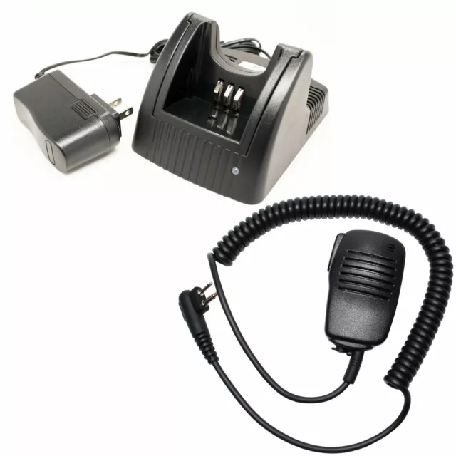 Charger & Shoulder Speaker Mic for Motorola CP200, EP450
