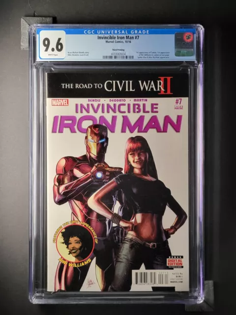 Invincible Iron Man #7 Third Print (2016,Marvel Comics) ~ CGC 9.6