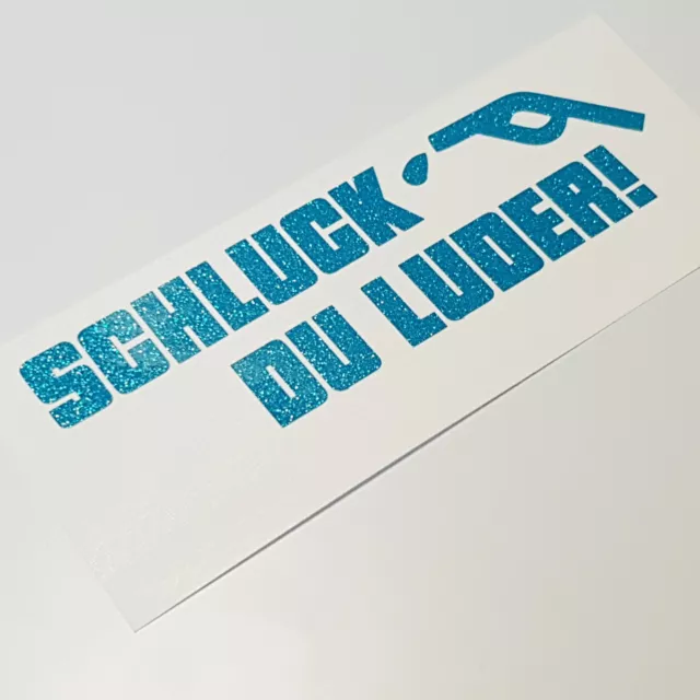 SCHLUCK DU LUDER Metallic Glitzer Lila Auto Aufkleber Tuning DUB JDM  Sticker EUR 4,49 - PicClick DE
