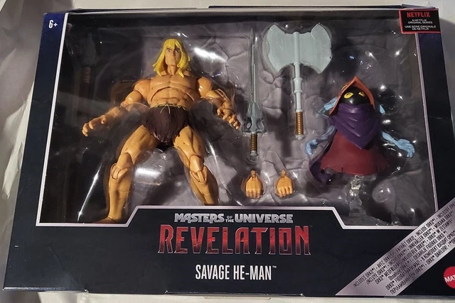 Figurine Masters Of The Universe Origins - He-Man Revelation Savage He-Man & Orko - Mattel