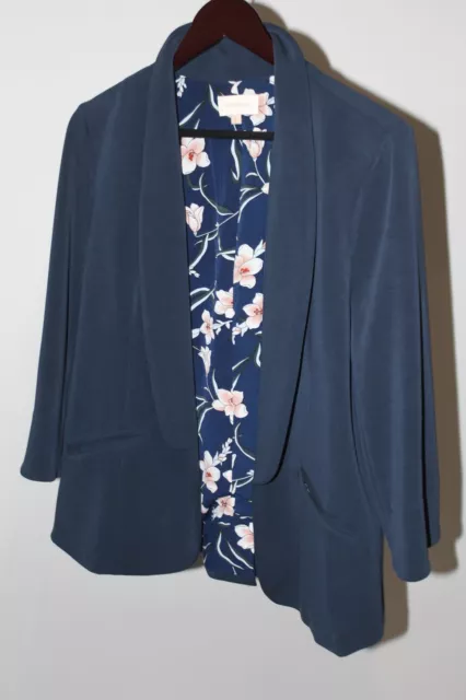 Womens Large Stitch Fix Skies Are Blue Hannah Modal Stretch Scuba Blazer Jacket