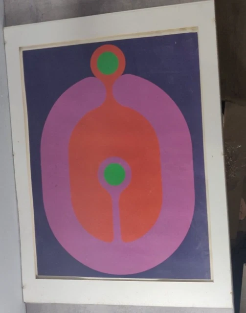 TUAN NGUYEN Composition Epreuve artiste ESTAMPE art abstrait 80 x 60 cm signe D