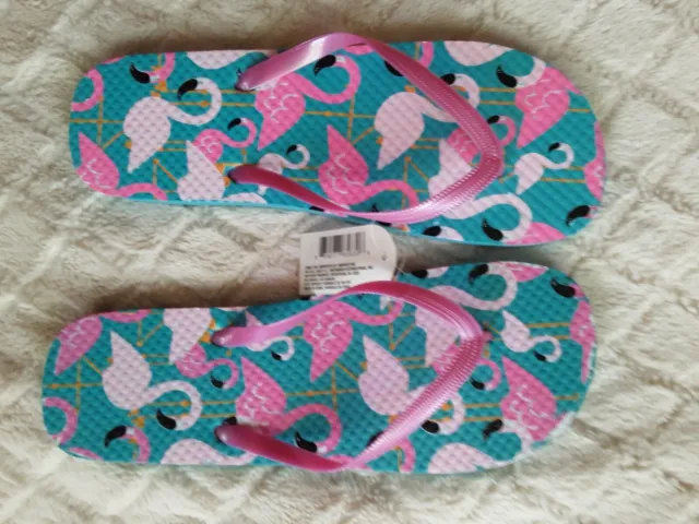 Juncture Flip Flops Sandal Pink Flamingo Womens Medium M Size 7 8 2