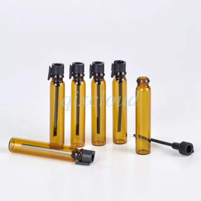 Wholesale Mini 2ml Empty Amber Glass Perfume Sample Vial Bottles Tube Container