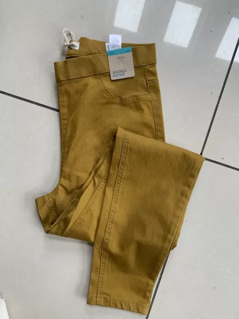 M&S Mustard Jeggings size 14 Long. Brand New. Pre 2024