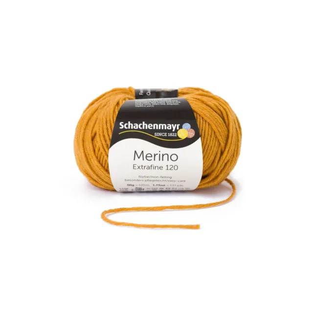 MERINO EXTRAFINE 120 von Schachenmayr - Farbe 00126 - 50 g / ca. 120 m Wolle