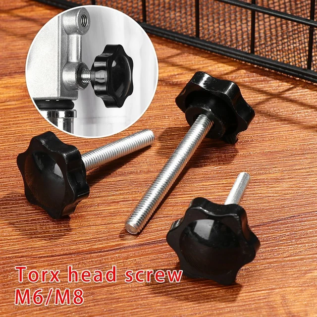 5pcs Hand-tightening Screw M8/m10 Torx Internal Thread Clamping Screw With Press