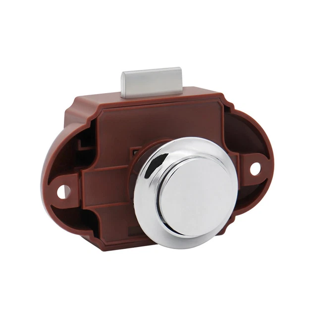 Marvix Poignée à Bouton Poussoir Chromée 128 Mm – Pour Placard, Camping-car, Bateau
