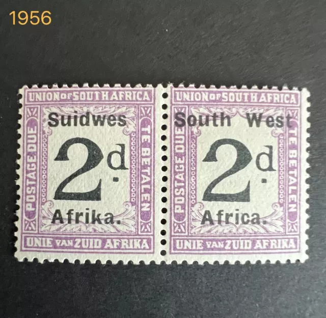 South West Africa Postage Due Stamps D35 2d Zuidwes 12mm 1927 MLH