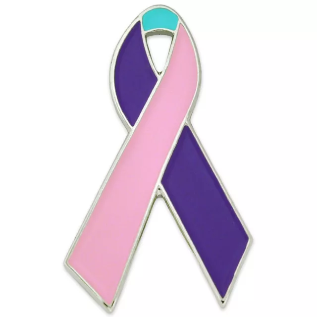 PinMart's Thyroid Cancer Awareness Ribbon Enamel Lapel Pin