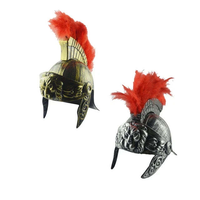 Casque Corinthien Spartiate - Réplique Médiévale Acier Avec Plume Rouge