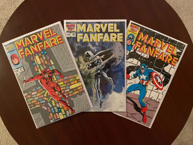 Marvel Fanfare #27 #30 #31 (Marvel 1986) Daredevil Moon Knight Captain America