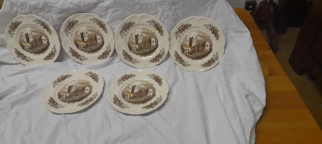 Johnson Bros Royal Homes Of Britain Semi Porcellana Servizio 6 Piatti Dessert