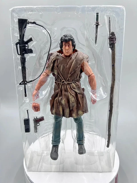 NECA FIGURINE FIRST Blood John Rambo Sylvester Stallone 18cm Originelle ...