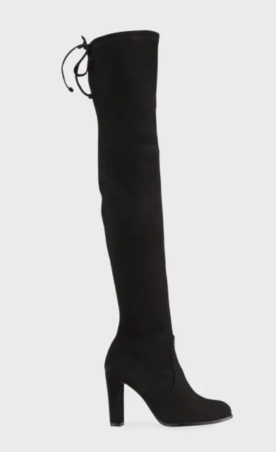 NEW! Stuart Weitzman Highland Over The Knee Suede Boots Black Size 7.5!