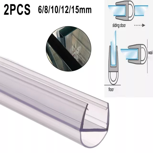 Easy Installation Shower Seal Universal Replacement 6/8/10/12/15mm 2pcs 50cm