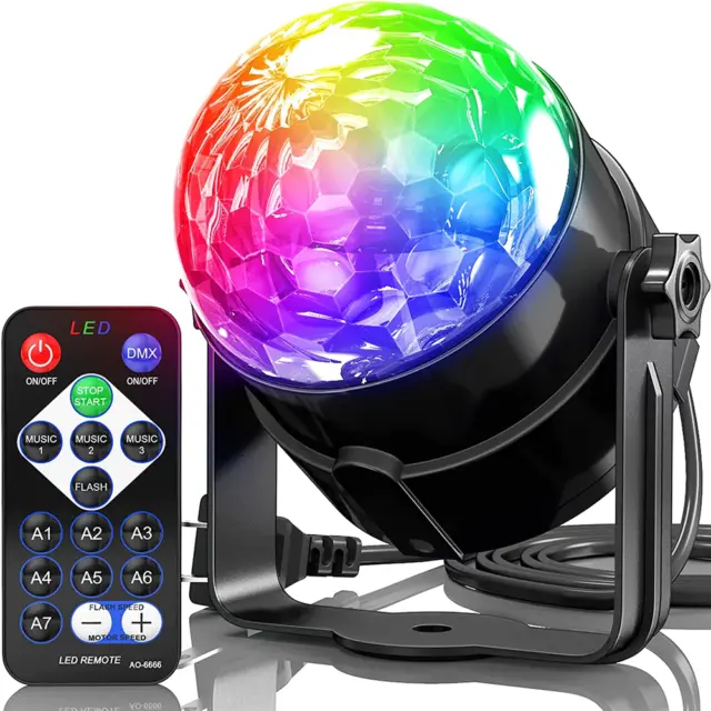 Disco Party Lights Strobe LED DJ Ball Sound Activated Bulb Dance Lamp Decoration 2