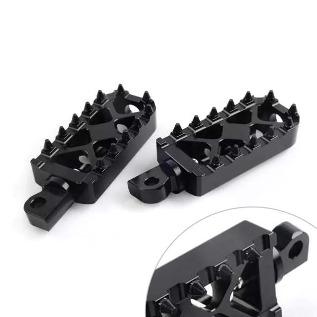 Foot Pegs Floorboard MX Style Pedals Black Pair For Harley Touring Softail Dyna