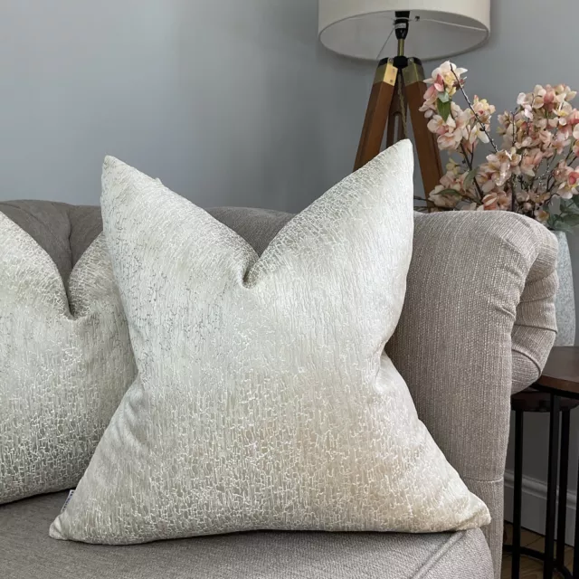 Made to order cushion cover, luxury designer pillow cover - HAILES  Ivory Pearl