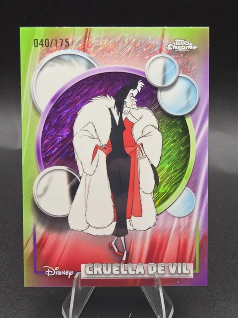 2024 TOPPS CHROME Disney Purple Refractor /199 Cruella de Vil #27