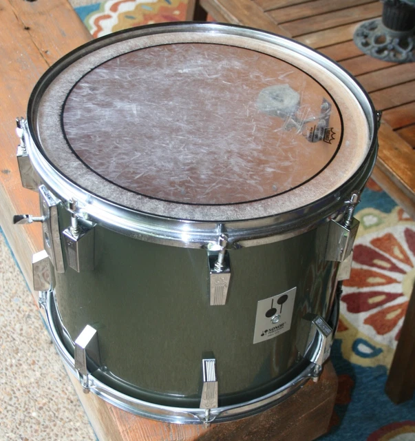 Rare Vintage SONOR PHONIC 15" tom. Metallic Pewter. drum Rare Vintage SONOR PHONIC 15" tom. Metallic Pewter. drum