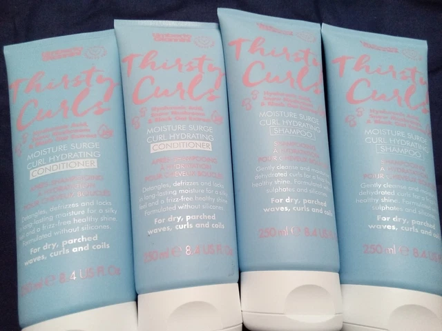 Champú y Acondicionador Umberto Giannini Thirsty Curls 250ml x4, dos de cada uno