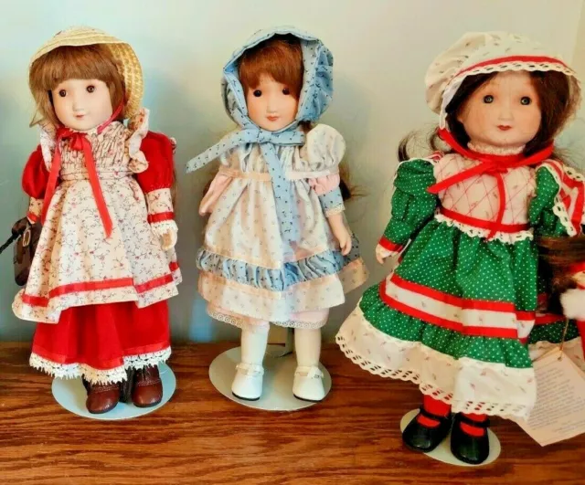 3 Holly Hobbie DollS Lot Vintage, Porcelain Sweet! Sale-MARKED DOWN PRICE
