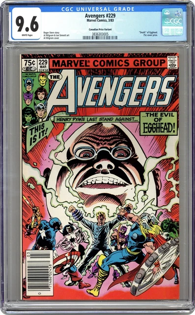 Avengers Canadian Price Variant #229 CGC 9.6 1983 3836303005