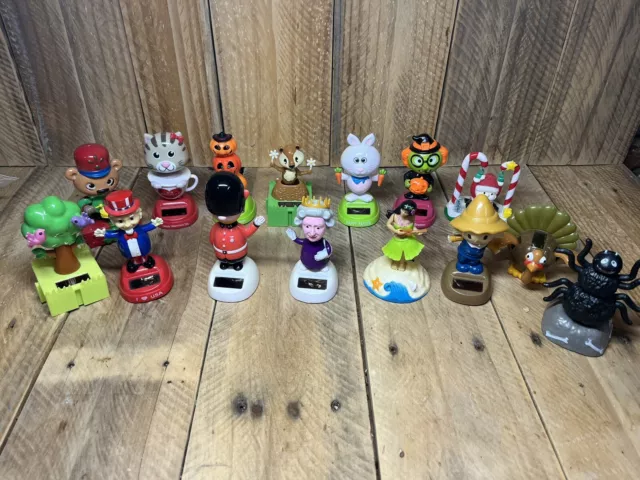 Solar Powered Dancing Bobble heads Lot Of 15- Mixed Seasons/ Occasions