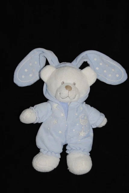 Peluche doudou ours lapin bleu  NICOTOY SIMBA KIABI étoile luminescent 25cm Neuf