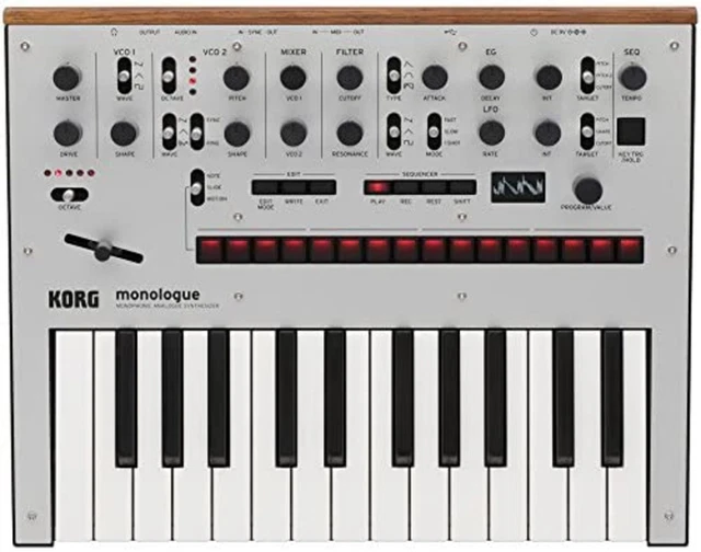 Korg Synthesizer Monologue-Sv Monophon Analog Monolog Silber F/S W/Abtastung #
