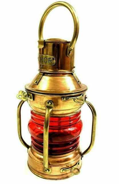 Antike Anker Kupfer Öllampe Vintage Maritime Boot Schiff Laterne Licht Dekor