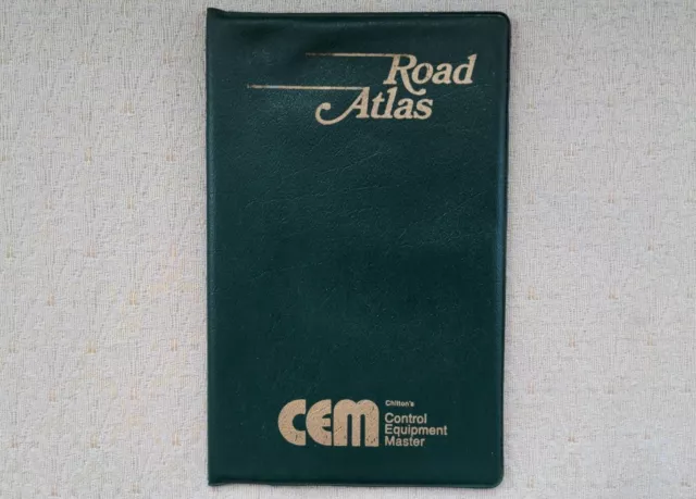 Road Atlas Leather-Bound Rand McNally Vintage Good Condition Booklet Retro