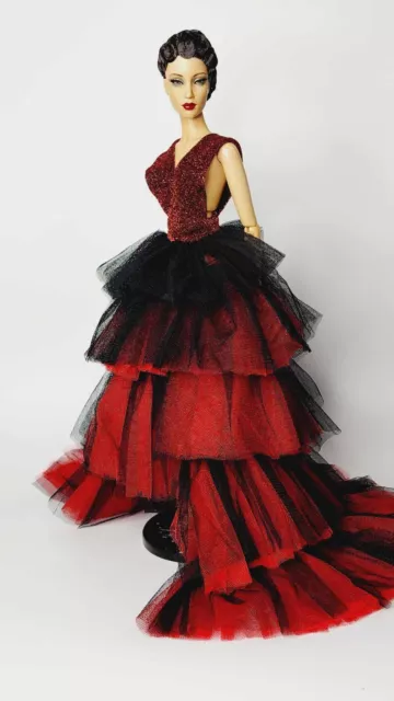 Dress Red carpet 2019 FOR Tyler Super doll Sybarite Deva dolls,FR  Kingdom ooak