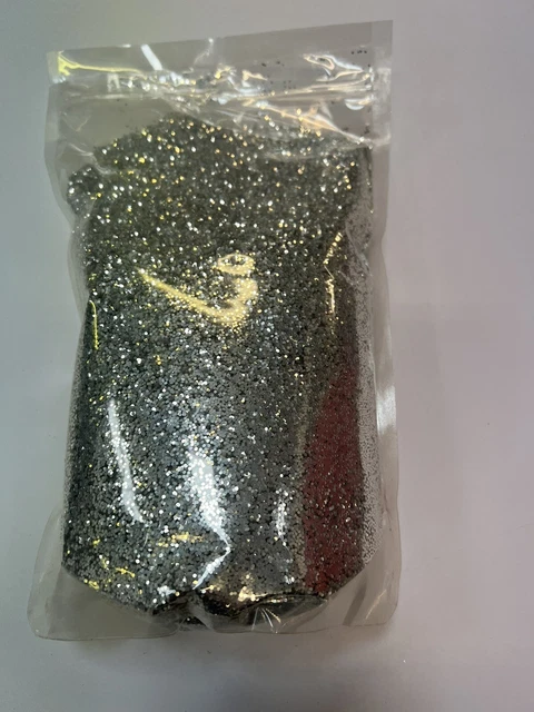 1 kg de brillo plateado a granel 1 mm hexagonal