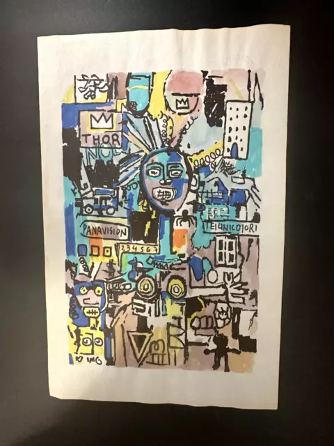Jean Michel Basquiat Media Drawing on Paper