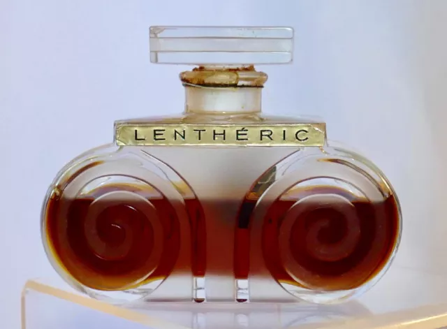 Vintage Lentheric Miracle 2 OZ Perfume  Bottle by Verreries Brosse Art Deco