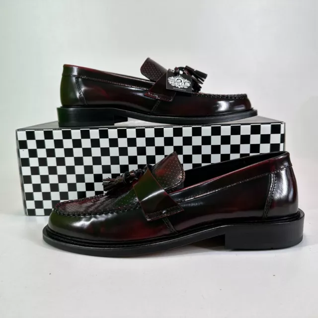 IKON ORIGINALS QUAD Hi Shine Mod Shoes Mens Bordo Oxblood Loafers UK 12 NEW 46.74 PicClick UK