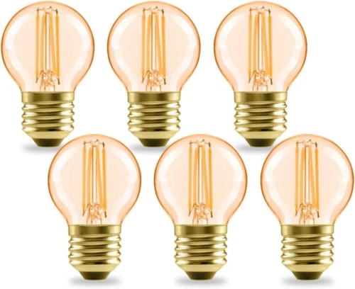 LVWIT 4W Vintage SES E27 LED Golf Filament Bulb,Antique Edison Globe...