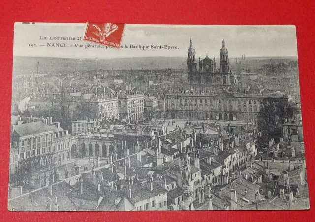Cpa Carte Postale 1908 Nancy Lorraine Panorama Basilique St Epvre  54