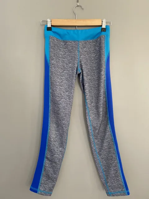 girls athletic leggings large 10/12 Gray And Blue Gym Pants crazy 8